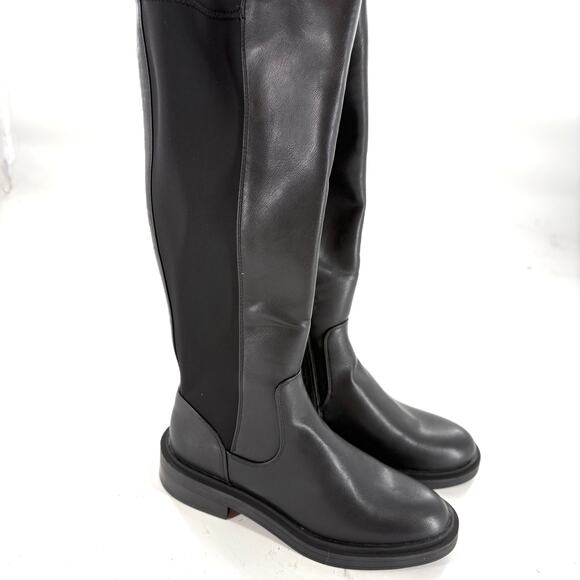 Kenneth Cole Reaction Annabelle Boots 7.5 Black NWOT Riding Knee High Tall Prep - Picture 5 of 10